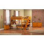 Twin over Twin Caramel Latte Staircase Bunk Bed